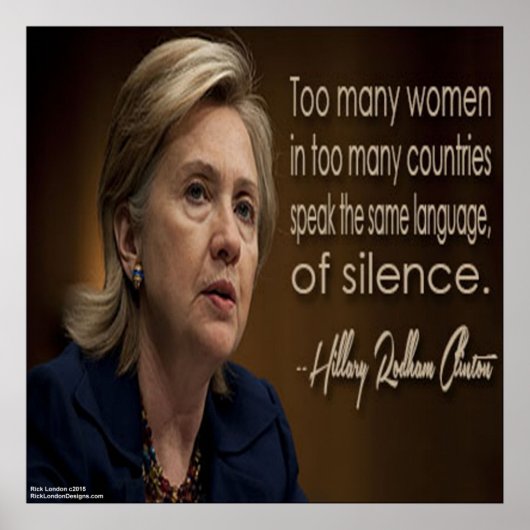 Hillary Clinton Women R Silent Poster (Voorkant)