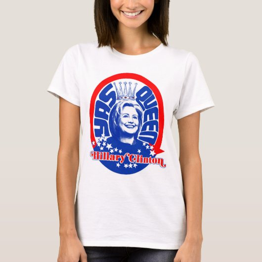 Hillary Clinton Yas Queen Shirt Color (Voorkant)