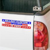 Hillary for COM(VROUW)DER in CHIEF Bumpersticker (Op Truck)