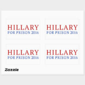 Hillary for Prison Rechthoekige Sticker (Vel)