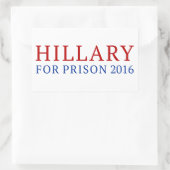 Hillary for Prison Rechthoekige Sticker (Tas)