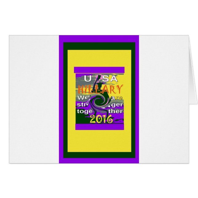 Hillary for USA President We zijn sterker samen (Voorkant Horizontaal)