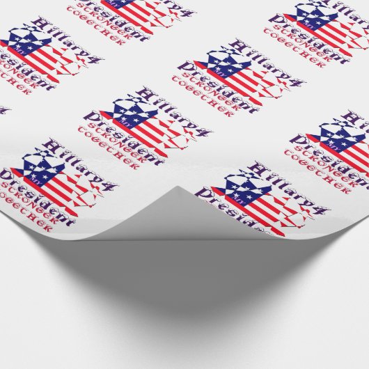 Hillary for USA President We zijn sterker samen Cadeaupapier (Hoek)