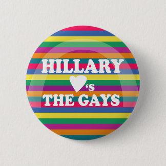 Hillary houdt van de Gays Ronde Button 5,7 Cm