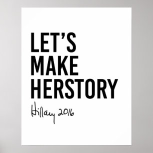 Hillary - Laten we Make Herstory - Poster