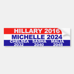 Hillary, Michelle, Chelsea, Sasha, Malia Bumpersticker