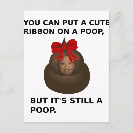 Hillary Poop Briefkaart (Voorkant)