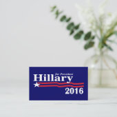 Hillary pour le président 2016 cartes de visite (Debout devant)