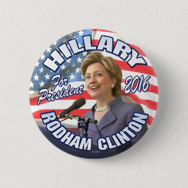 Hillary Rodham Clinton 2016 Ronde Button 5,7 Cm