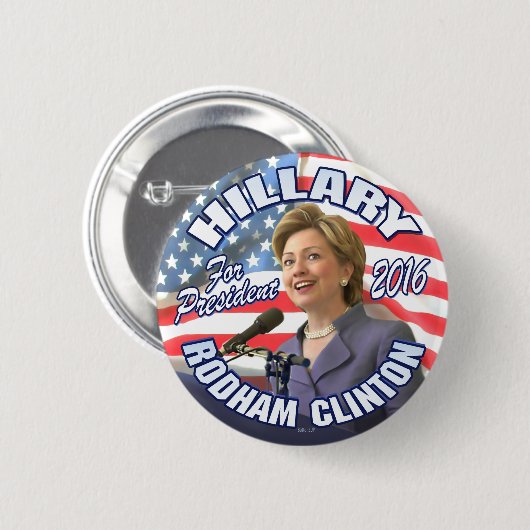 Hillary Rodham Clinton 2016 Ronde Button 5,7 Cm (Voorkant /achterkant)