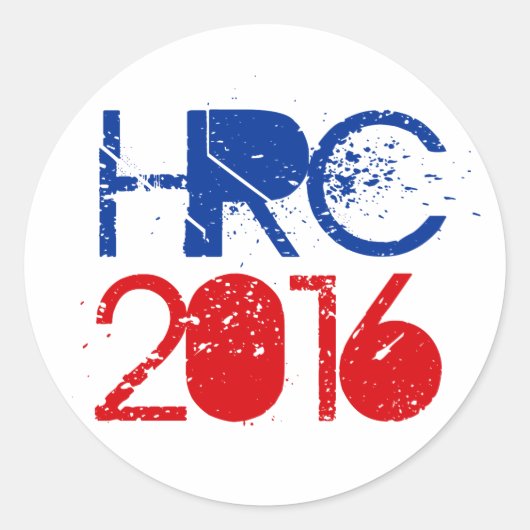 Hillary Rodham Clinton 2016 Ronde Sticker (Voorkant)