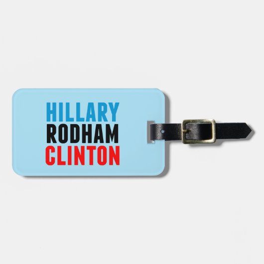 Hillary Rodham Clinton Bagagelabel (Voorkant horizontaal)