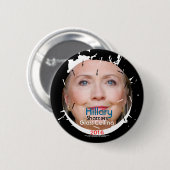 Hillary Rodham Clinton Shatters Glass Ceiling 2016 Ronde Button 5,7 Cm (Voorkant /achterkant)
