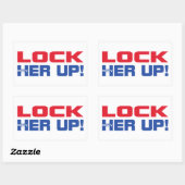 HILLARY SLUIT HAAR OP RECHTHOEKIGE STICKER (Vel)