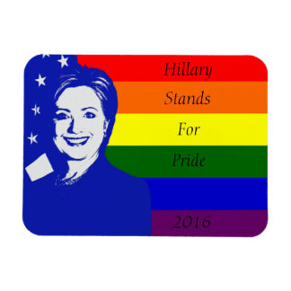 Hillary staat voor Pride Magneet