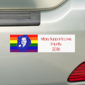 Hillary Support Love Bumpersticker (Op auto)
