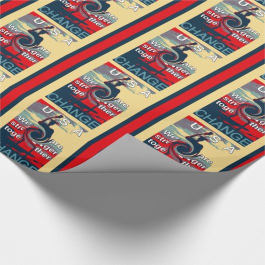 Hillary USA, we zijn sterker samen Cadeaupapier (Hoek)