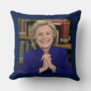 Hillary & Village Quote 20x20 Katoenen Worp Kussen