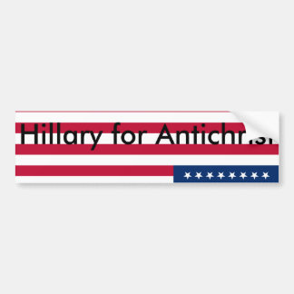 Hillary voor Antichrist Bumpersticker