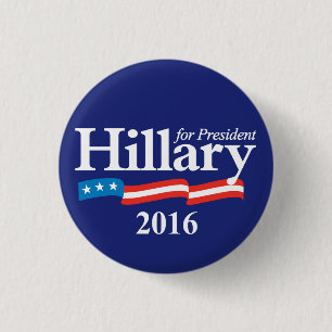 Hillary voor President 2016 Ronde Button 3,2 Cm