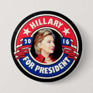 Hillary voor President 2016 Ronde Button 7,6 Cm