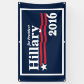 Hillary voor President 2016 Spandoek (Verticaal)