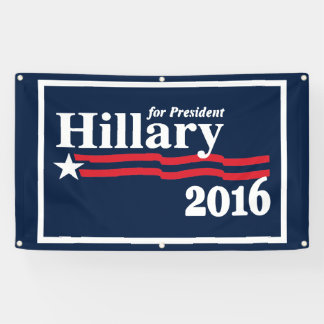Hillary voor President 2016 Spandoek
