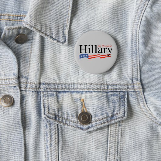 Hillary voor President Button (In situ)