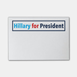 Hillary voor President (kies uw eigen kleur) Post-it® Notes