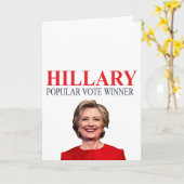 Hillary, winnaar van de populaire stemming! kaart (Gele Bloem)