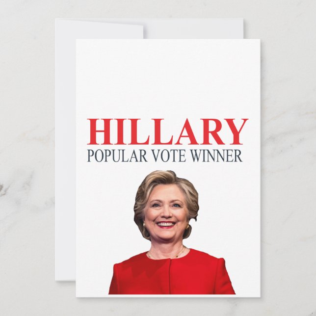 Hillary, winnaar van de volksstemming! (Voorkant)