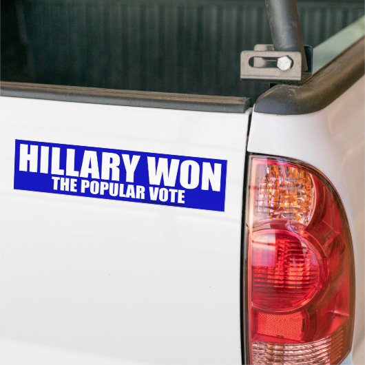 Hillary Won Bumpersticker (Op Truck)