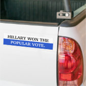 Hillary won de volksstemming bumpersticker (Op Truck)