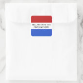 Hillary won het referendum vierkante sticker (Tas)