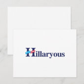 Hillaryous Hillary Briefkaart (Voorkant / Achterkant)