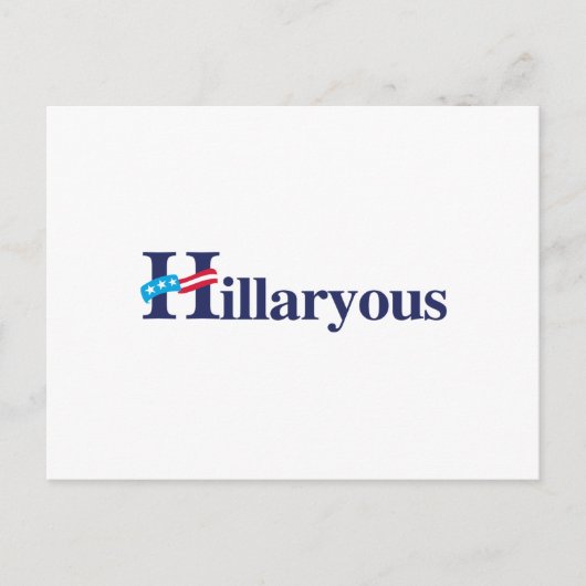 Hillaryous Hillary Briefkaart (Voorkant)
