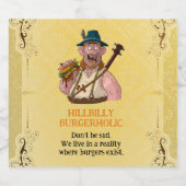 HillBilly Grill Sparkling Vin Étiquette! Étiquette (Étiquettes simples)