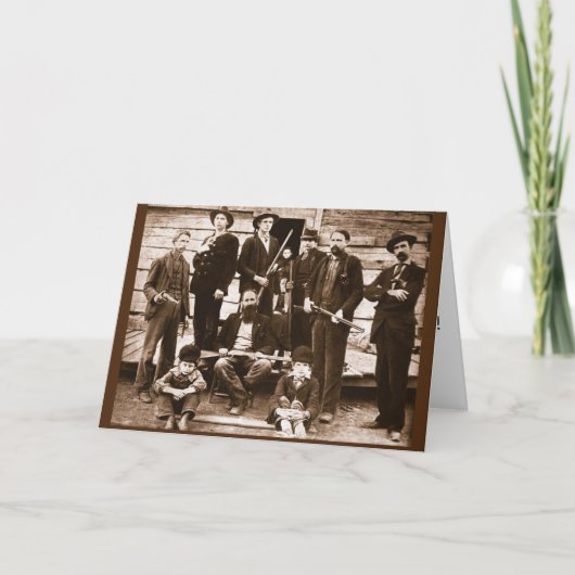 HILLBILLY HATFIELDS CARTES DE SALUT D'ANNIVERSAIRE (Devant)