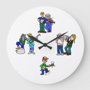 Hillbilly Jug Band Wall Clock Grote Klok