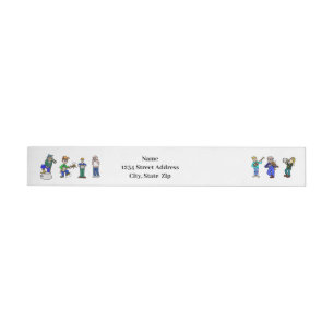 Hillbilly Musicians Wraparound Address Label