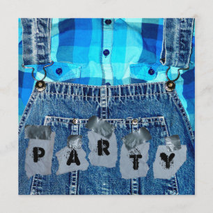 Hillbilly Party! Jean Overalls Pset en Duct Tape Kaart