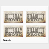 Hillbilly Proud Rechthoekige Sticker (Vel)