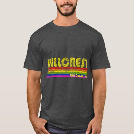  Hillcrest CA Gay Pride T-shirt (Voorkant)