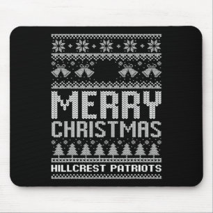 Hillcrest Patriots Logo Vrolijk Kerstfeest Lelijk Muismat