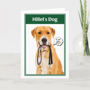 Hillel's Dog Funny Bar/Bat Mitzvah Card Kaart