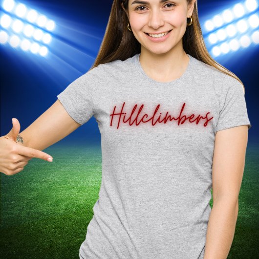 Hillgrimpeurs Tshirt de script lumineux