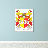 Hillis Family Crest Canvas Afdruk (Insitu (Houten vloer))