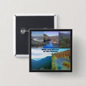 Hills and Rivers of the Ozarks Vierkante Button 5,1 Cm (Voorkant /achterkant)