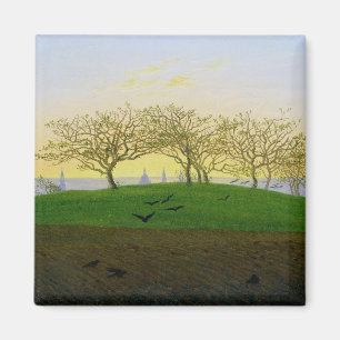 Hills en Plowed Fields nabij Dresden Magneet