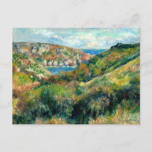Hills in de baai van Moulin Huet, Renoir Briefkaart (Voorkant)